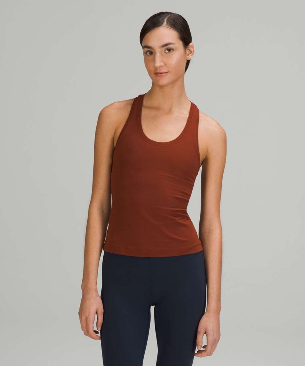 Lululemon Cool Racerback Short Nulu Activewear Tank Top Date Brown 4